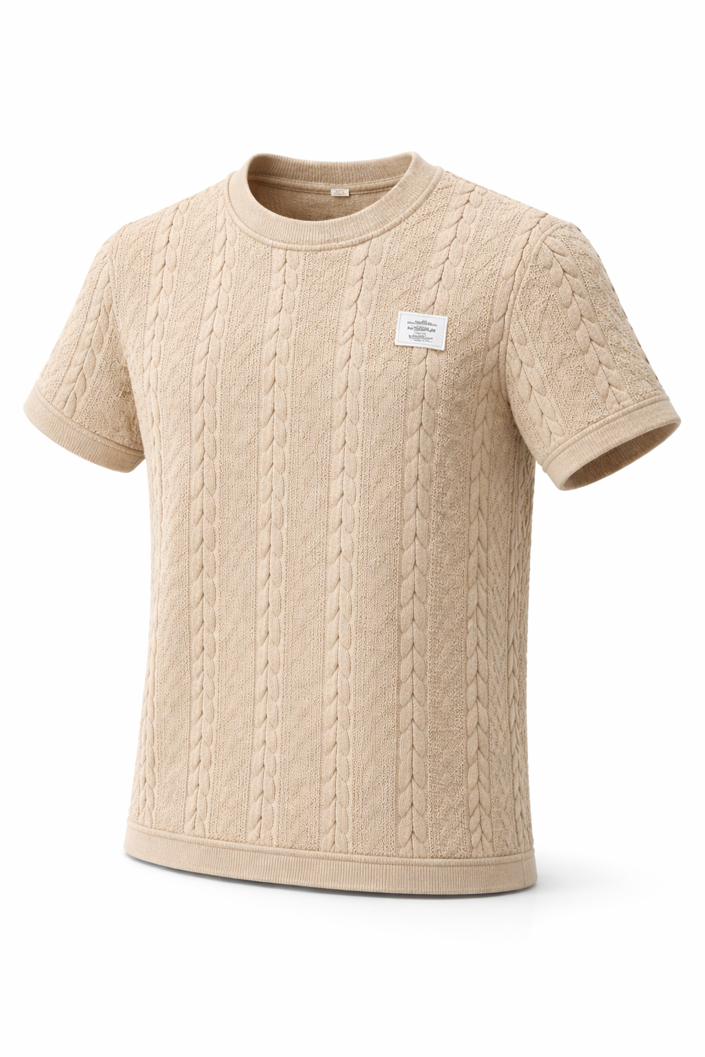 Valea Textured T-Shirt Beige