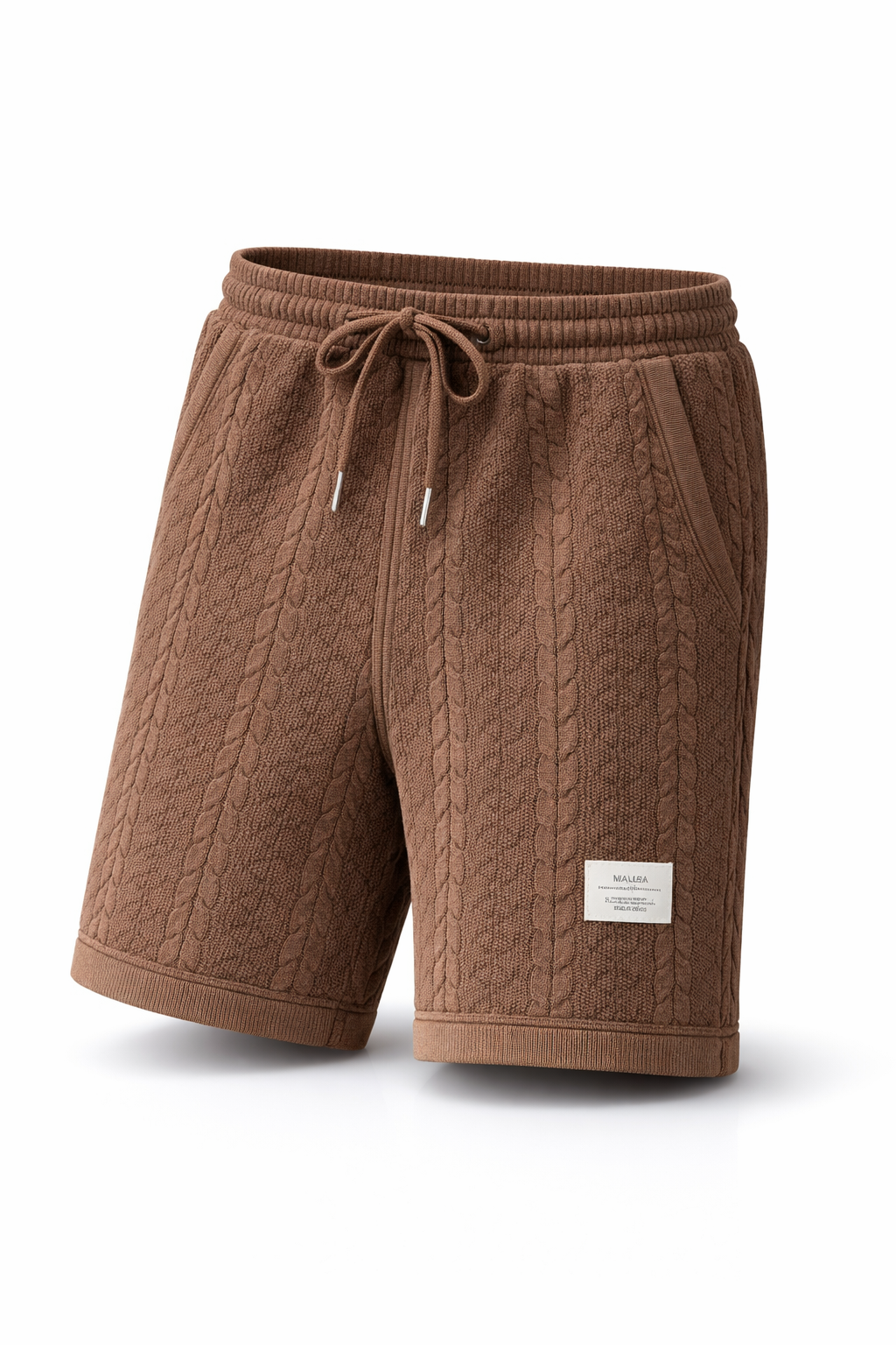 Valea Textured Shorts Brown