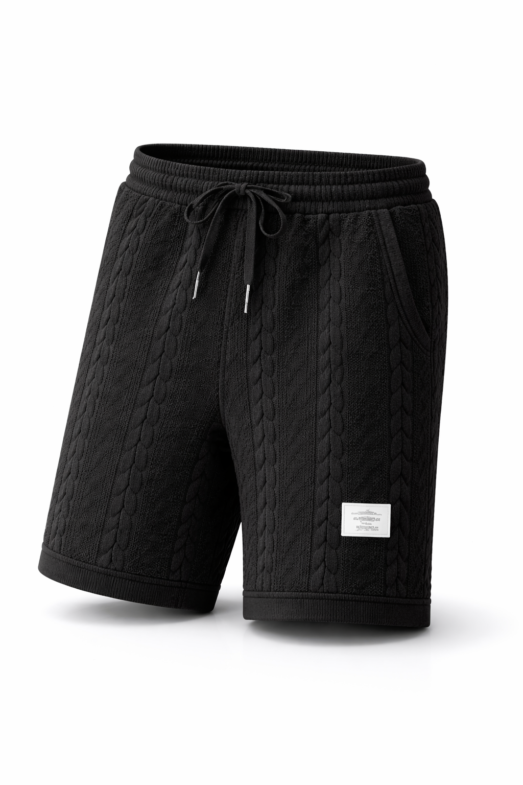 Valea Textured Shorts Black